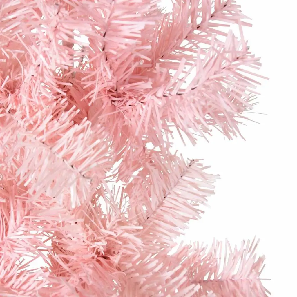 Artificial Half Christmas Tree for Home Holiday Decor Pink 240cm