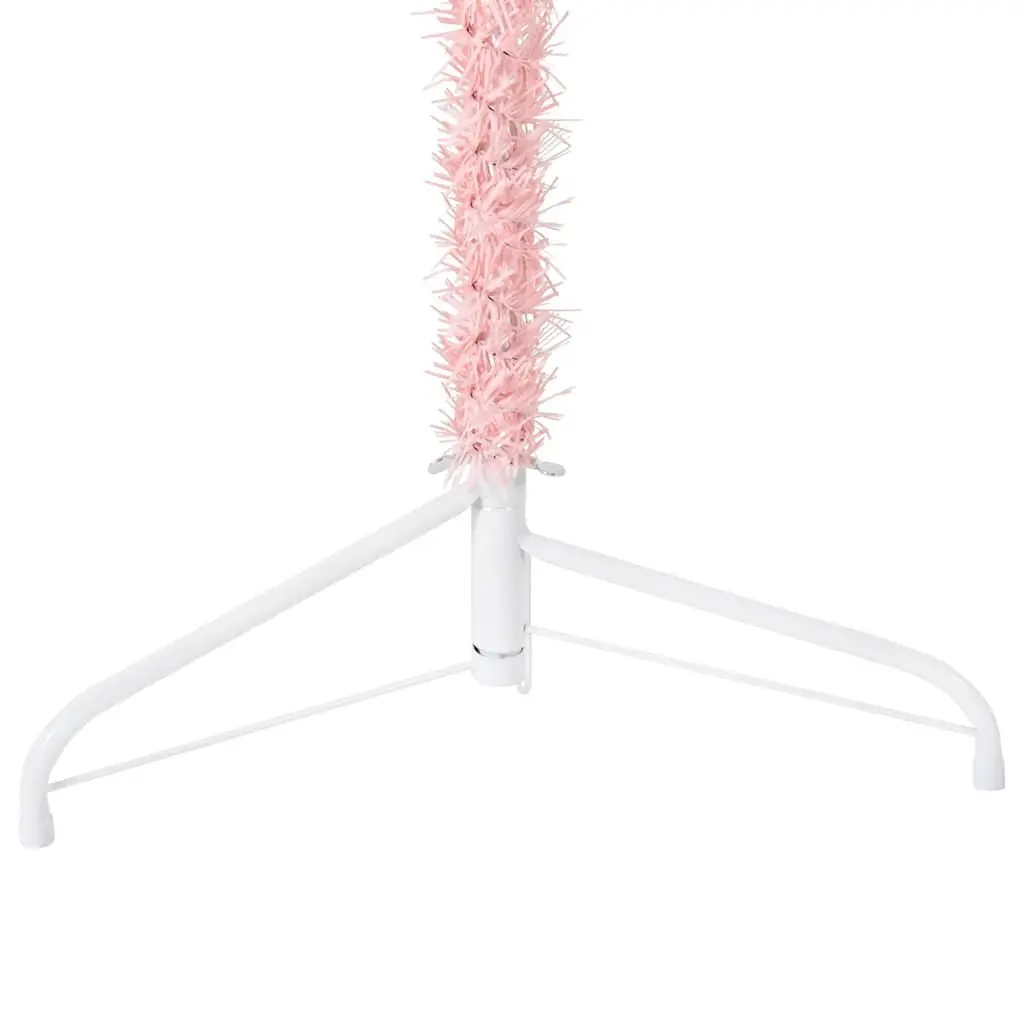 Artificial Half Christmas Tree for Home Holiday Decor Pink 240cm