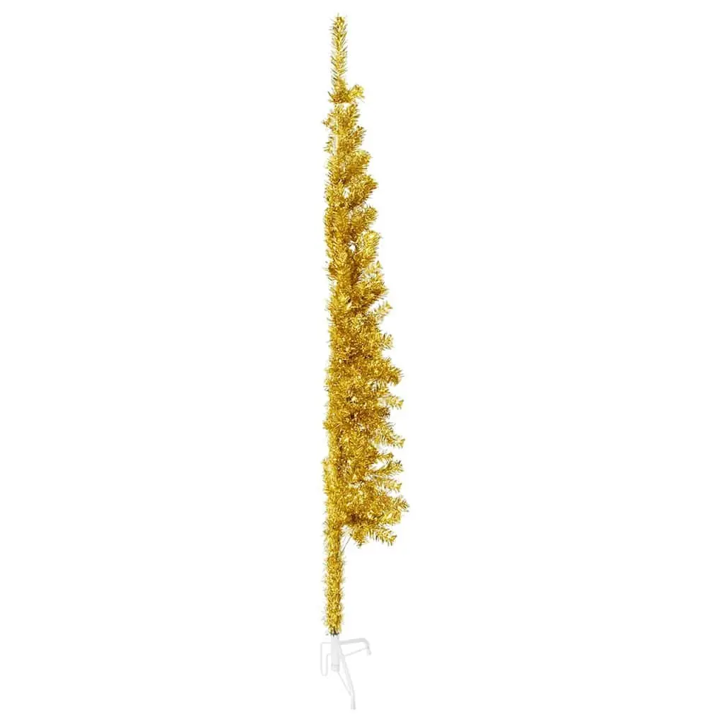 Half Artificial Christmas Tree for Home Decoration 120 cm Gold