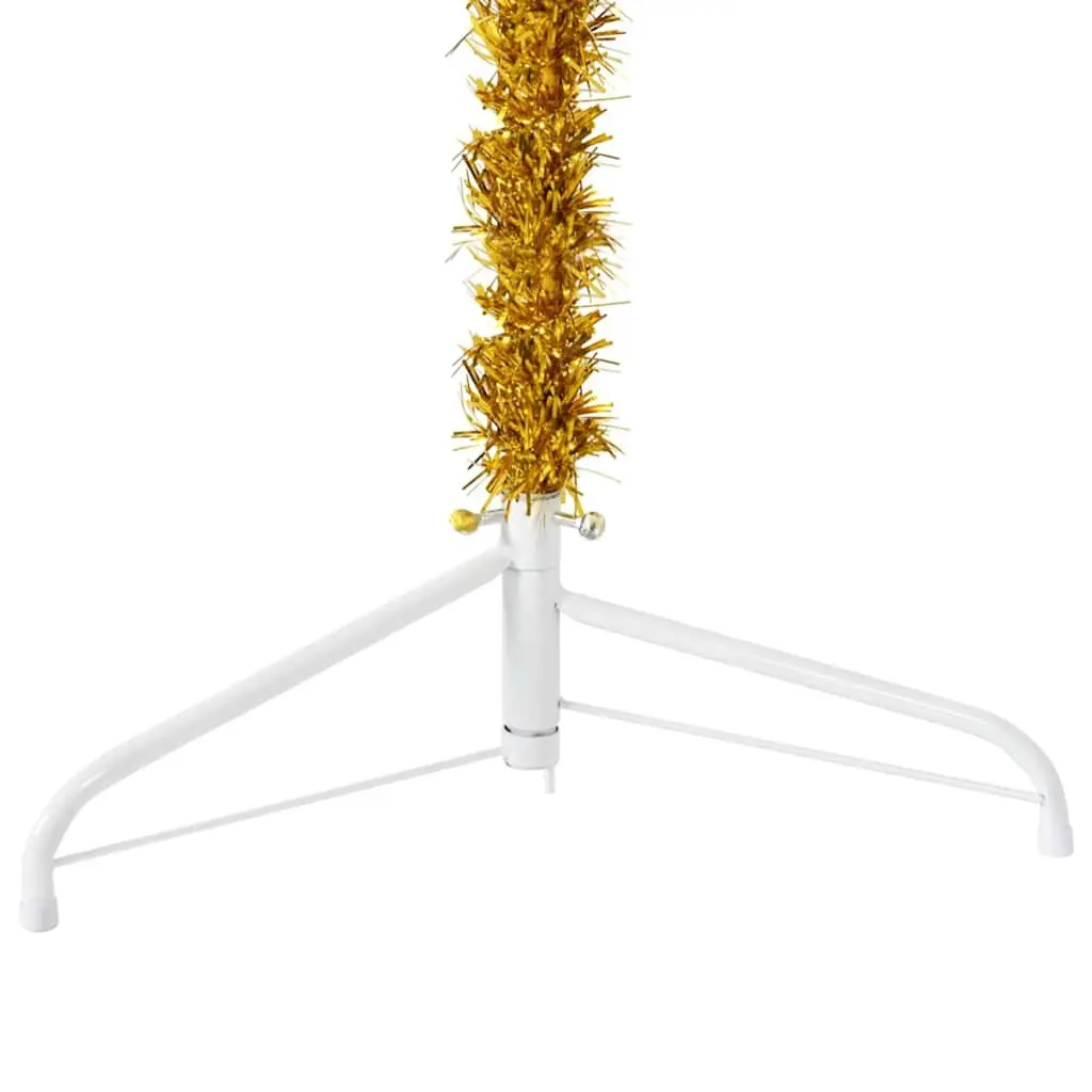 Half Artificial Christmas Tree for Home Decoration 120 cm Gold