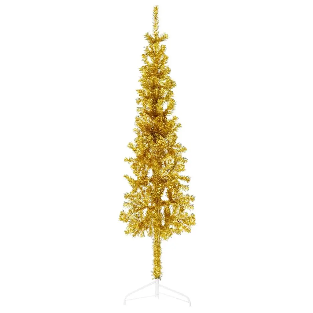 Half Christmas Tree for Home 150cm Gold Seasonal Decoration