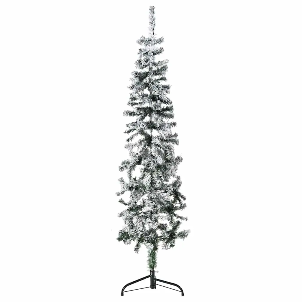 Artificial Half Christmas Tree Wall-Mount 150cm Flocked Snow Holiday Decor