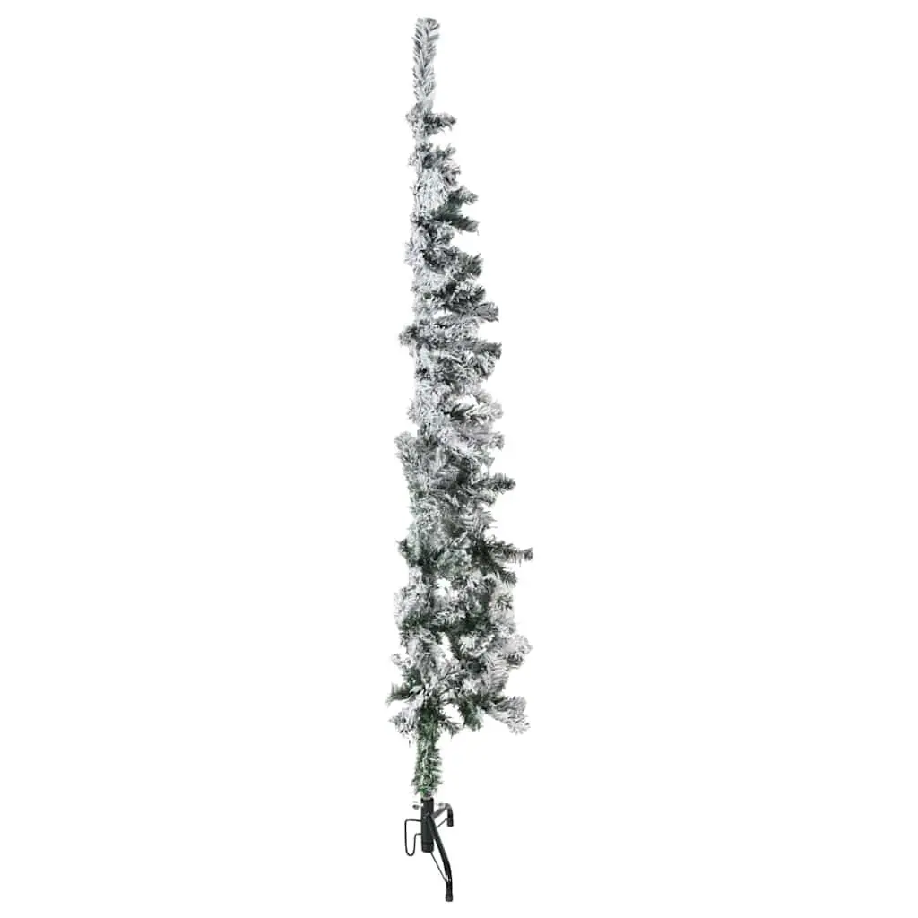 Artificial Half Christmas Tree Wall-Mount 150cm Flocked Snow Holiday Decor