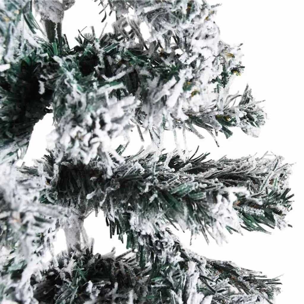 Artificial Half Christmas Tree Wall-Mount 150cm Flocked Snow Holiday Decor