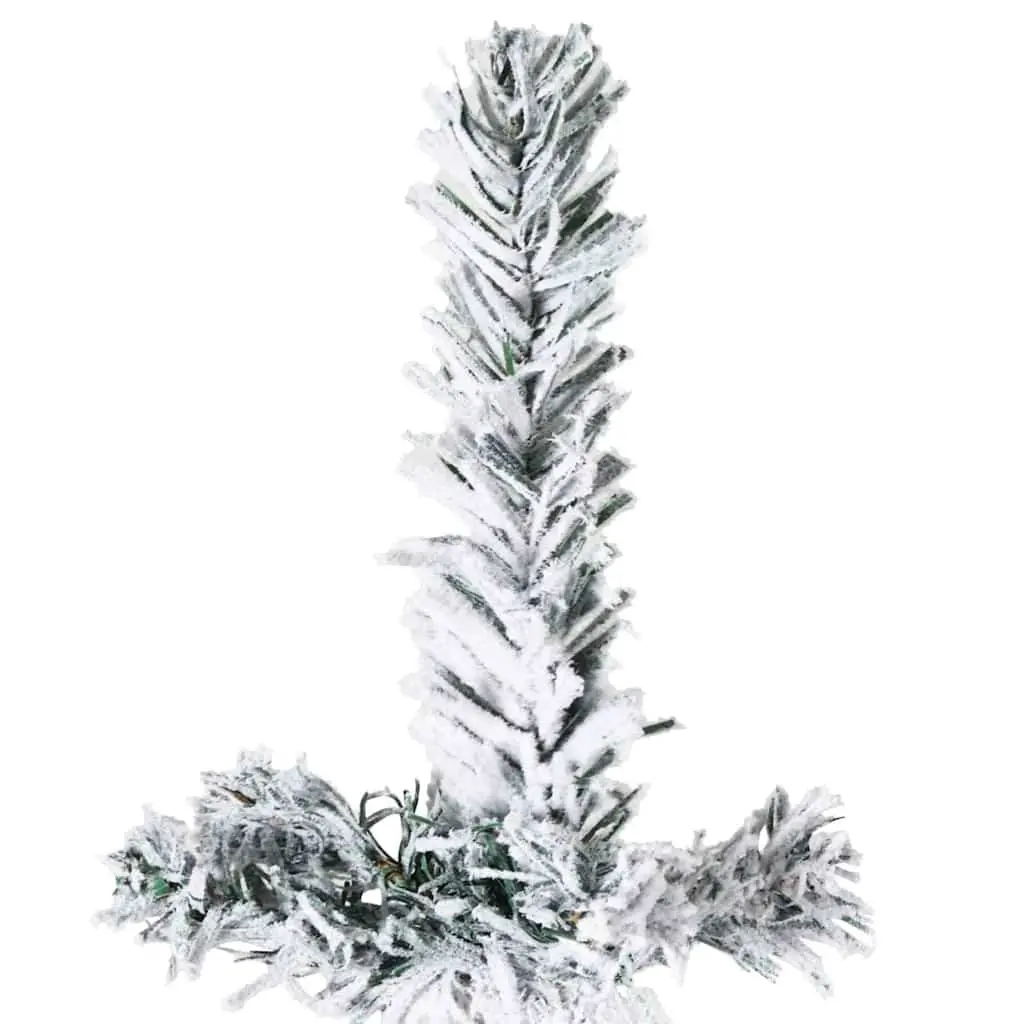 Artificial Half Christmas Tree for Seasonal Holiday Decoration 240cm Flocked Snow Green