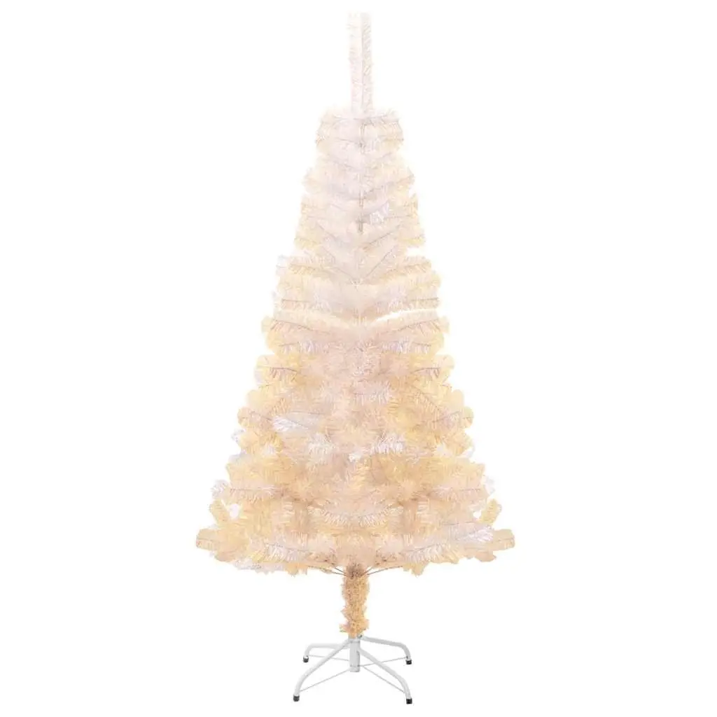 Artificial Christmas Tree for Room 120cm White Iridescent Tips PVC Bushy