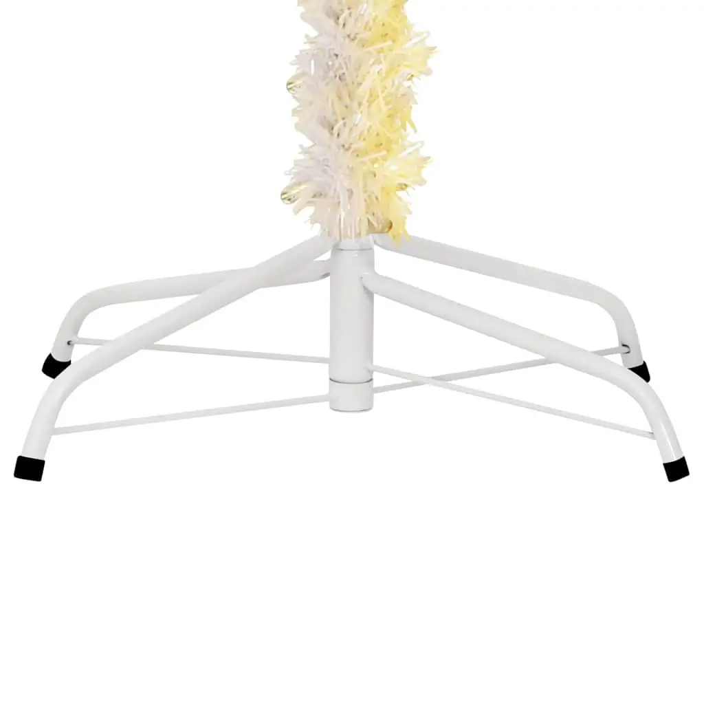 Artificial Christmas Tree Seasonal Decoration 210cm White Iridescent Tips PVC Bushy