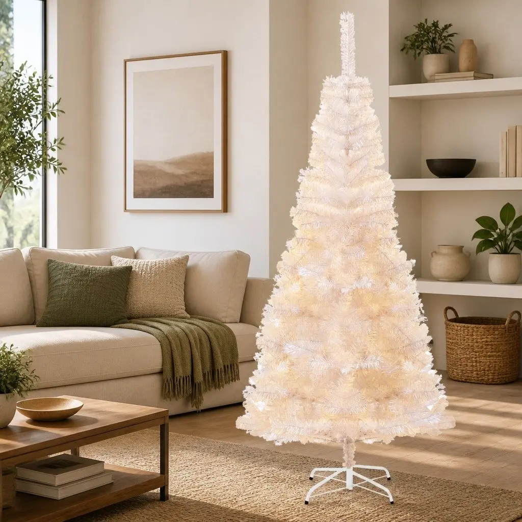 240cm Iridescent White Tips Christmas Tree