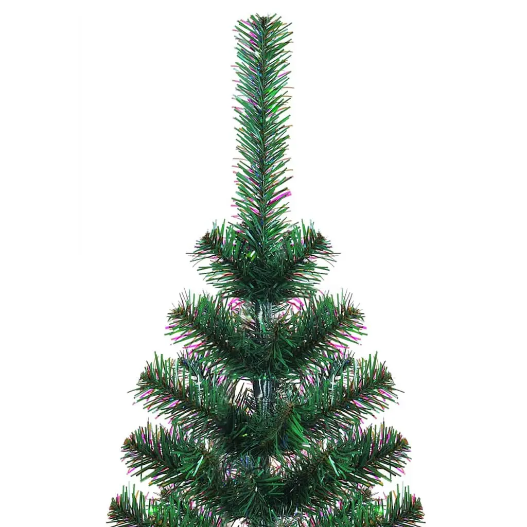 Artificial Christmas Tree 210cm Green Iridescent Tips PVC Bushy Xmas Holiday