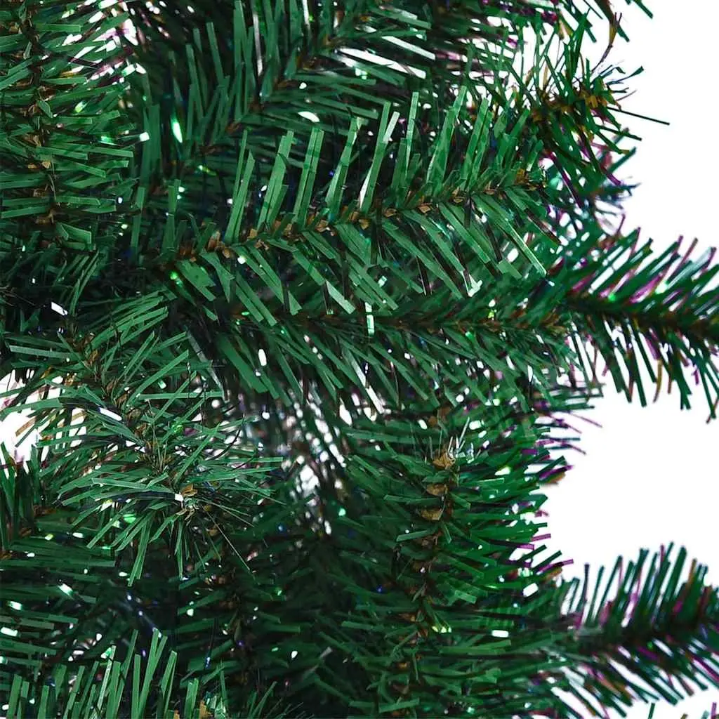 Artificial Christmas Tree 210cm Green Iridescent Tips PVC Bushy Xmas Holiday