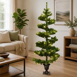 Specifications for the 120cm Green Pre-lit Swirl Christmas Tree