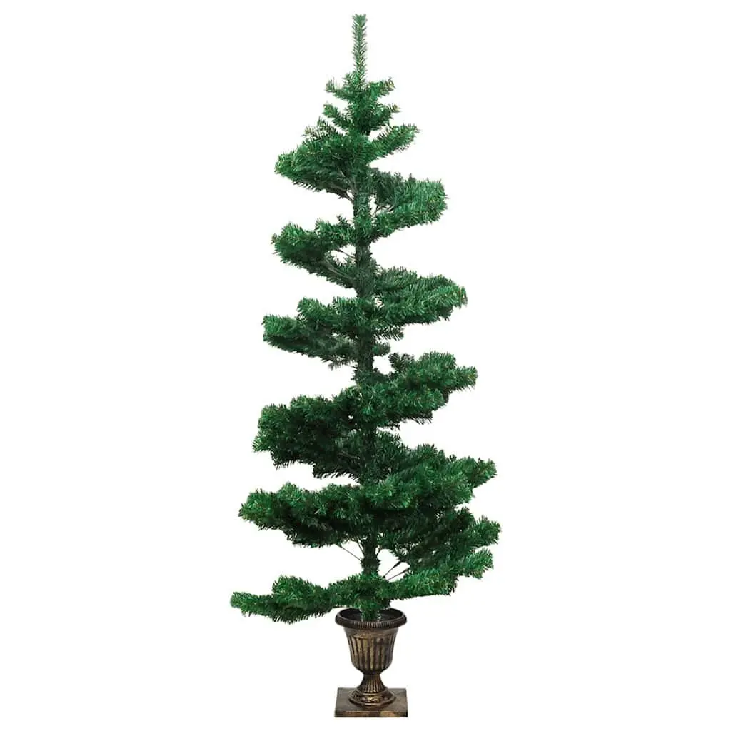 Artificial Christmas Tree for Holiday Decoration 120cm Green Pre-lit with LED Lights