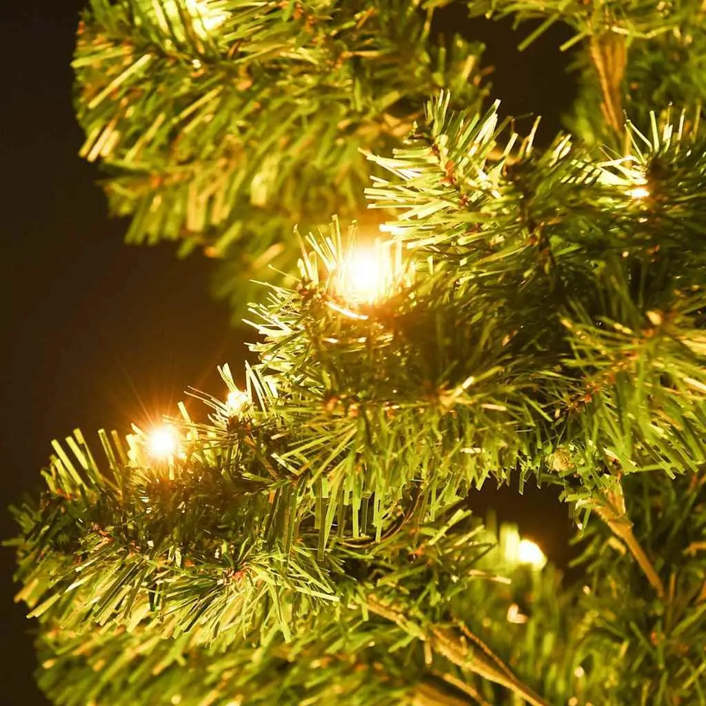 Artificial Christmas Tree for Holiday Decoration 120cm Green Pre-lit with LED Lights