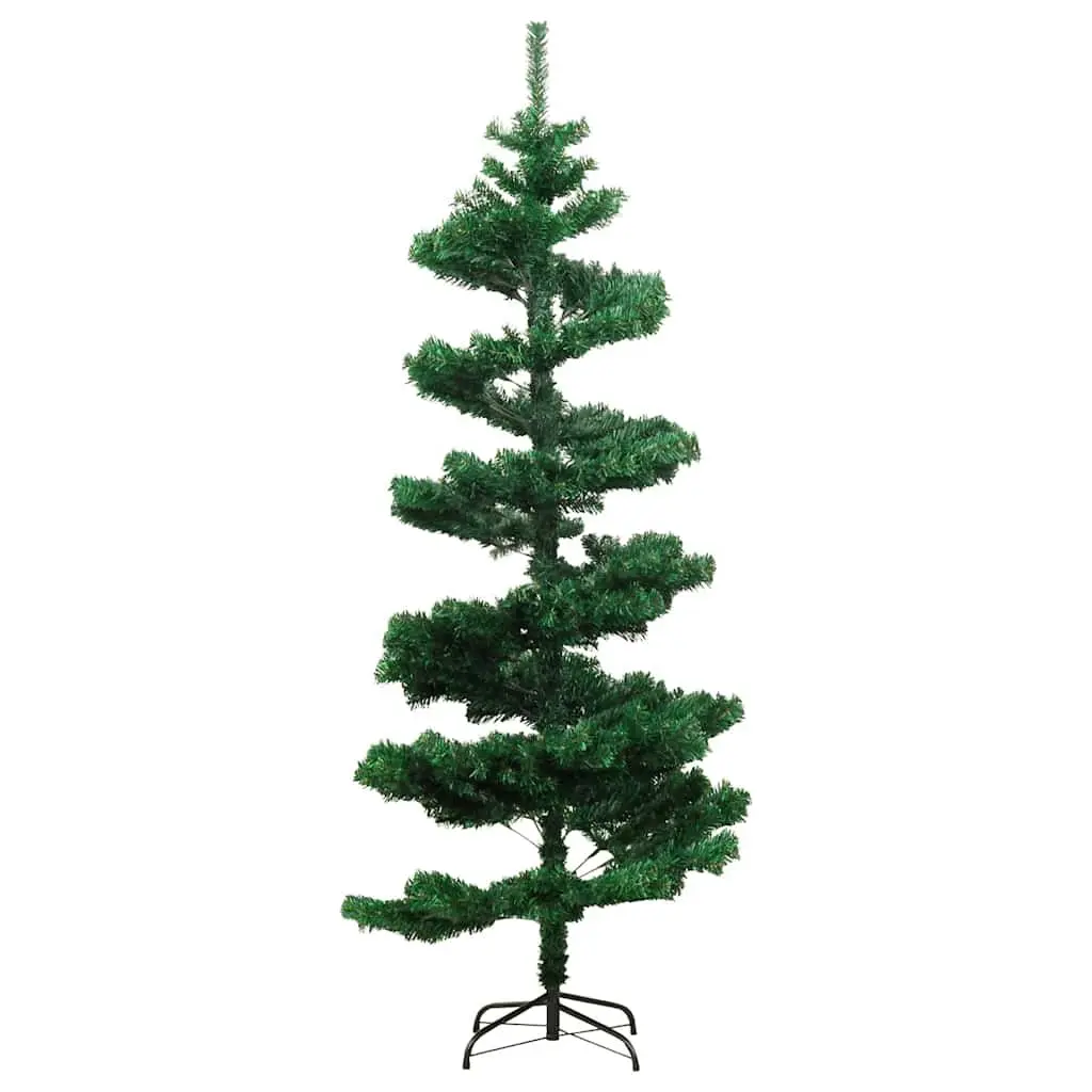 Pre-lit Christmas Tree for Holiday Decoration 150cm Green PVC Artificial