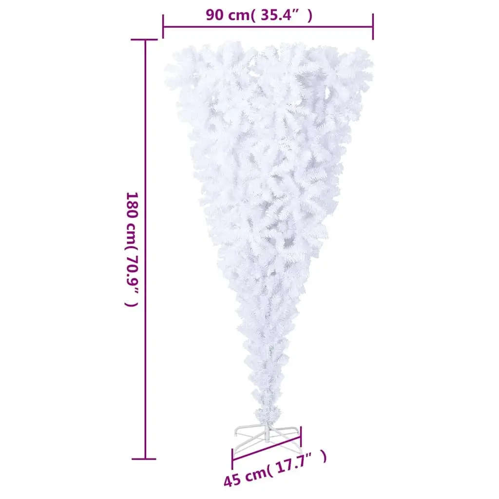 180cm White Upside-Down Christmas Tree