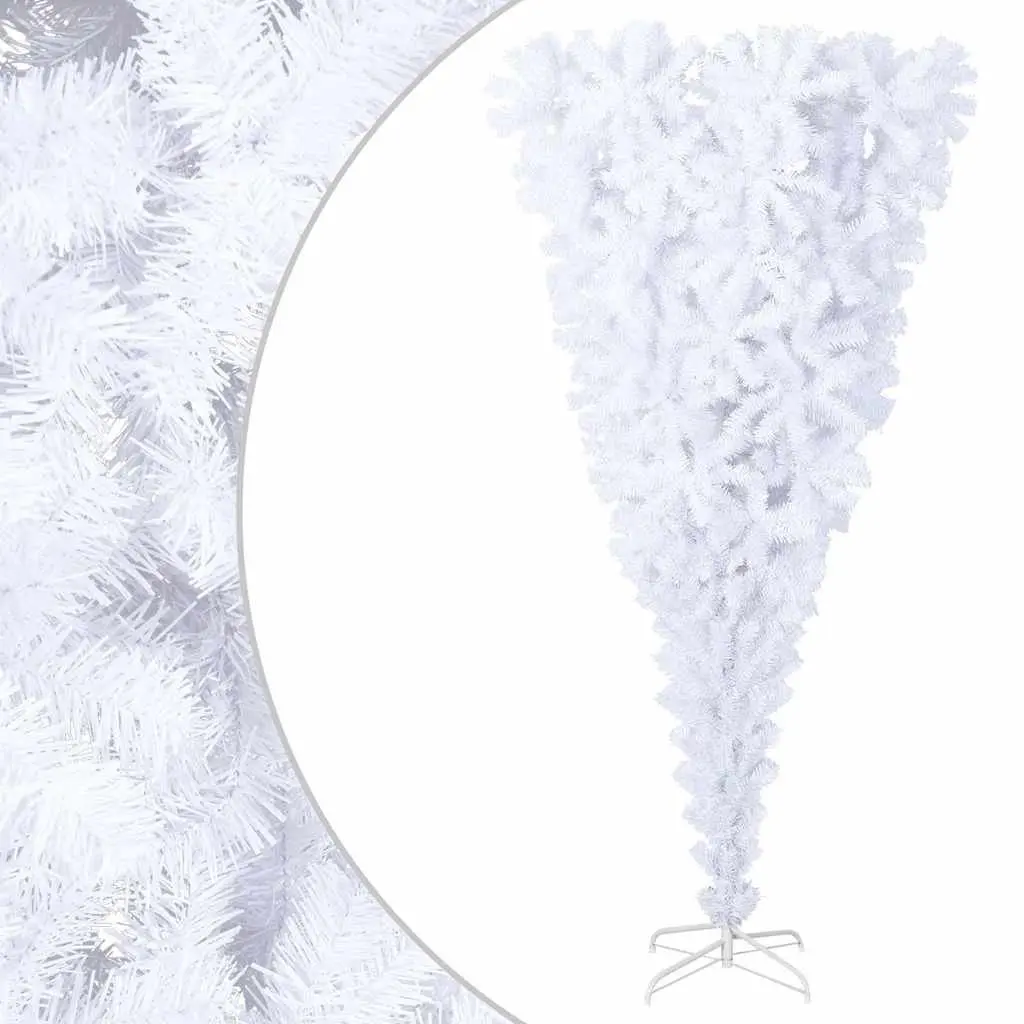 Upside-Down Artificial Christmas Tree for Home Decoration 210cm White