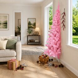 Specifications of the 210cm Pink Half Christmas Tree