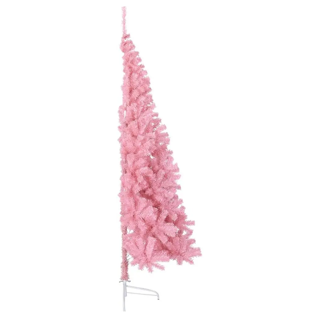Artificial Half Christmas Tree for Wall Space Saving Pink 240cm