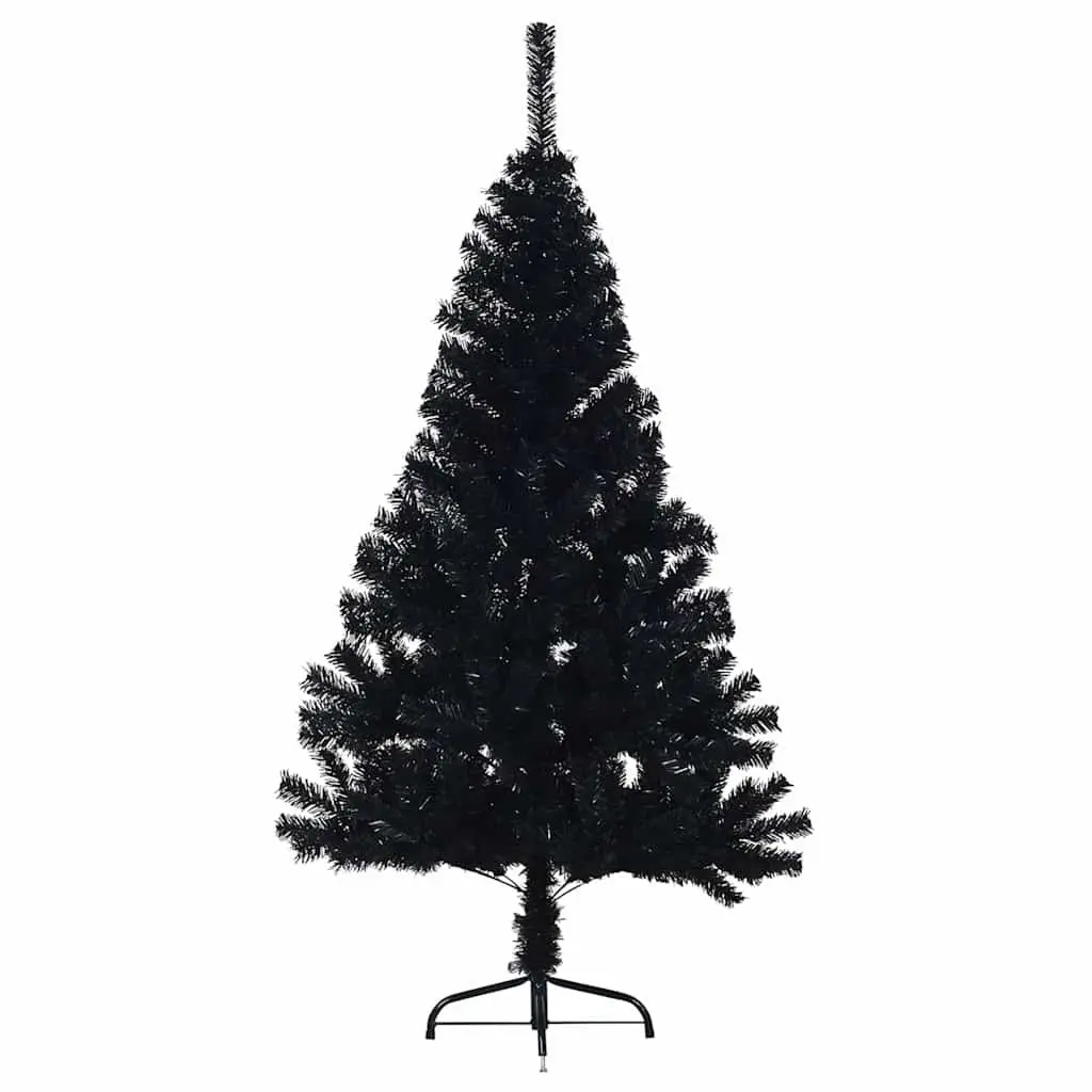 Half Christmas Tree Black 150cm Artificial Decoration for Corner or Wall Space