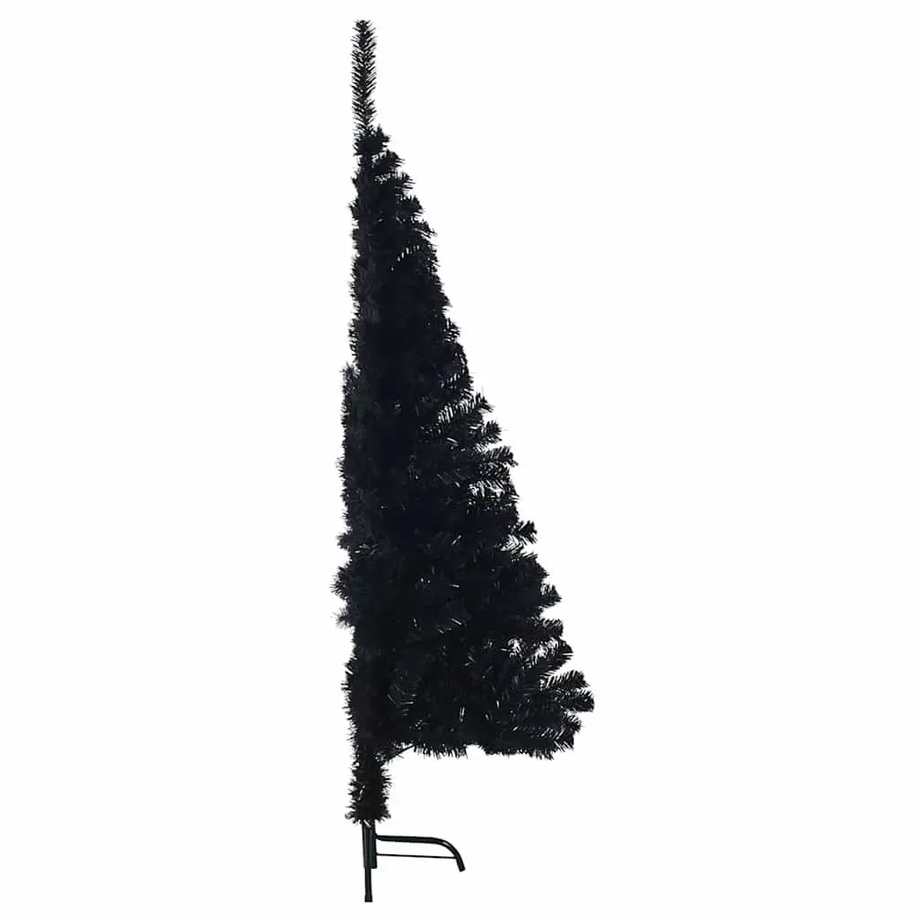 Half Christmas Tree Black 150cm Artificial Decoration for Corner or Wall Space