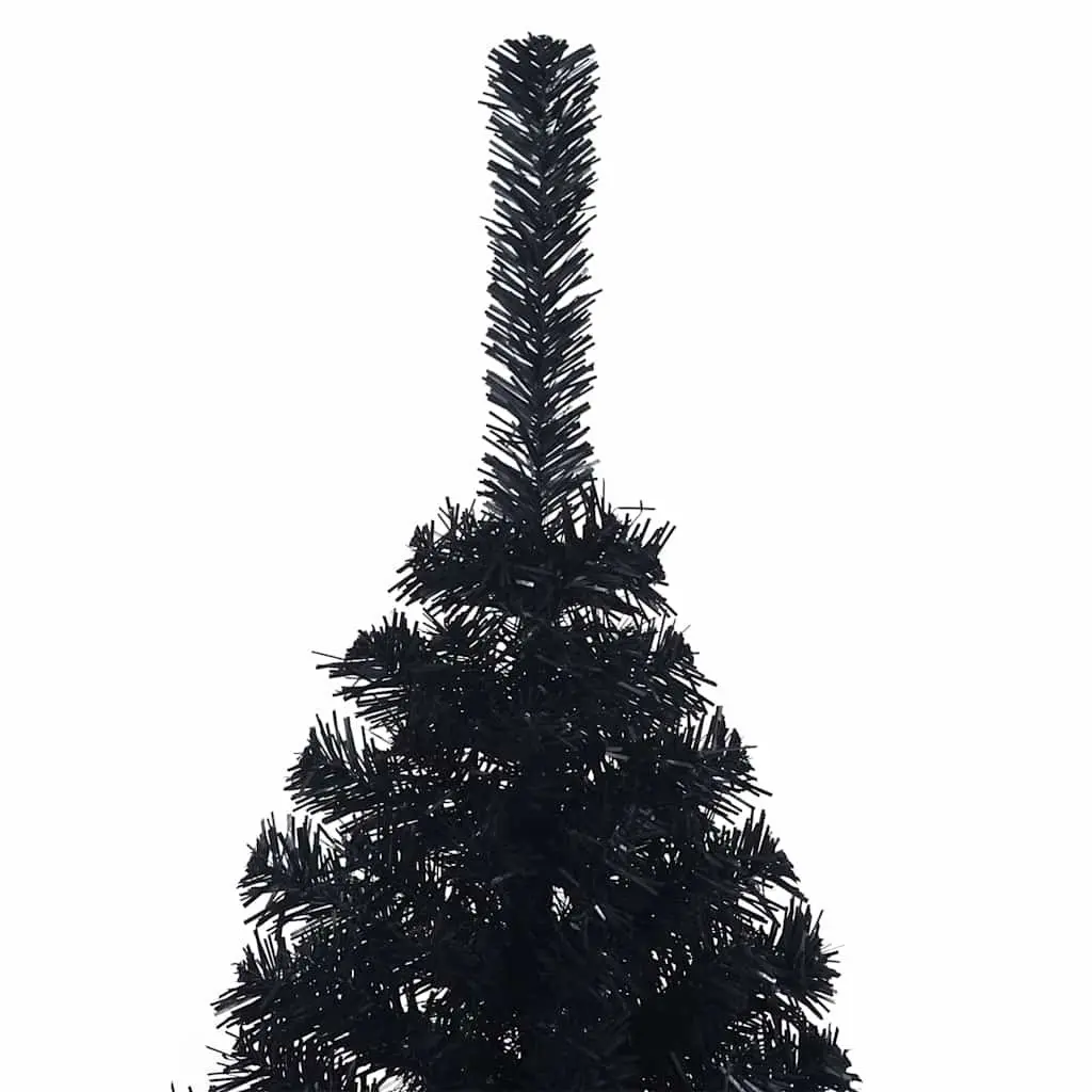 Half Christmas Tree Black 150cm Artificial Decoration for Corner or Wall Space