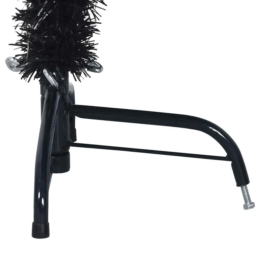 Half Christmas Tree Black 150cm Artificial Decoration for Corner or Wall Space