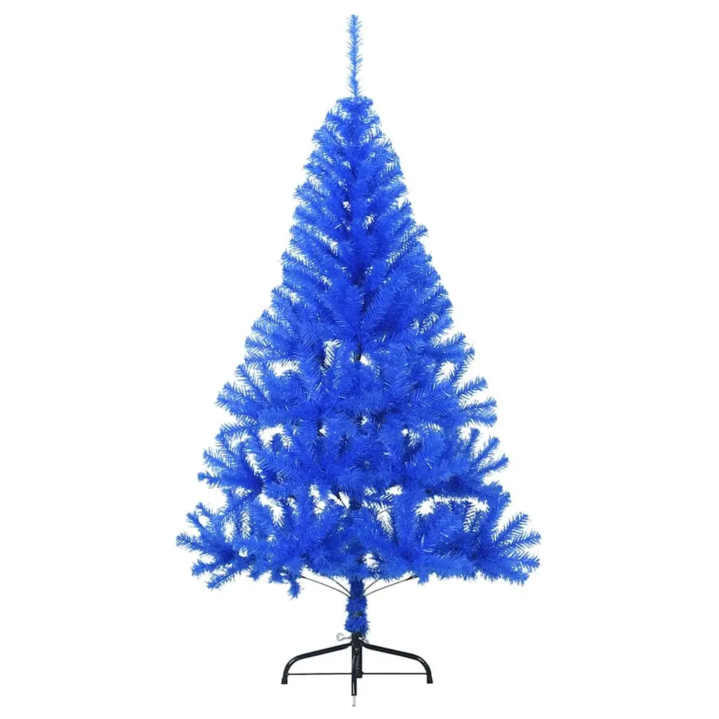 Artificial Half Christmas Tree Blue 150cm Wall-Mounted Seasonal Decoration