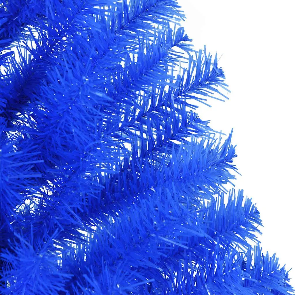 Artificial Half Christmas Tree Blue 150cm Wall-Mounted Seasonal Decoration
