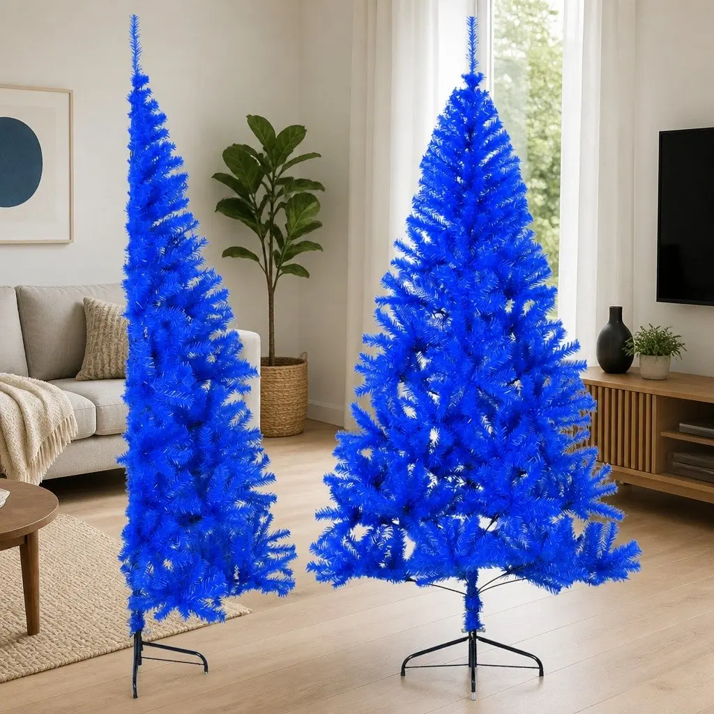 Blue 240cm Half Christmas Tree