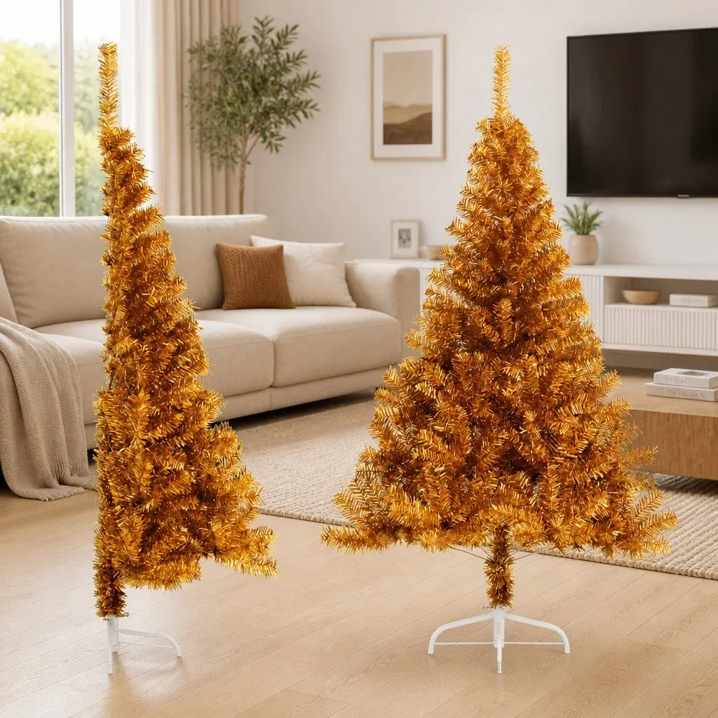 180cm Gold Half Christmas Tree