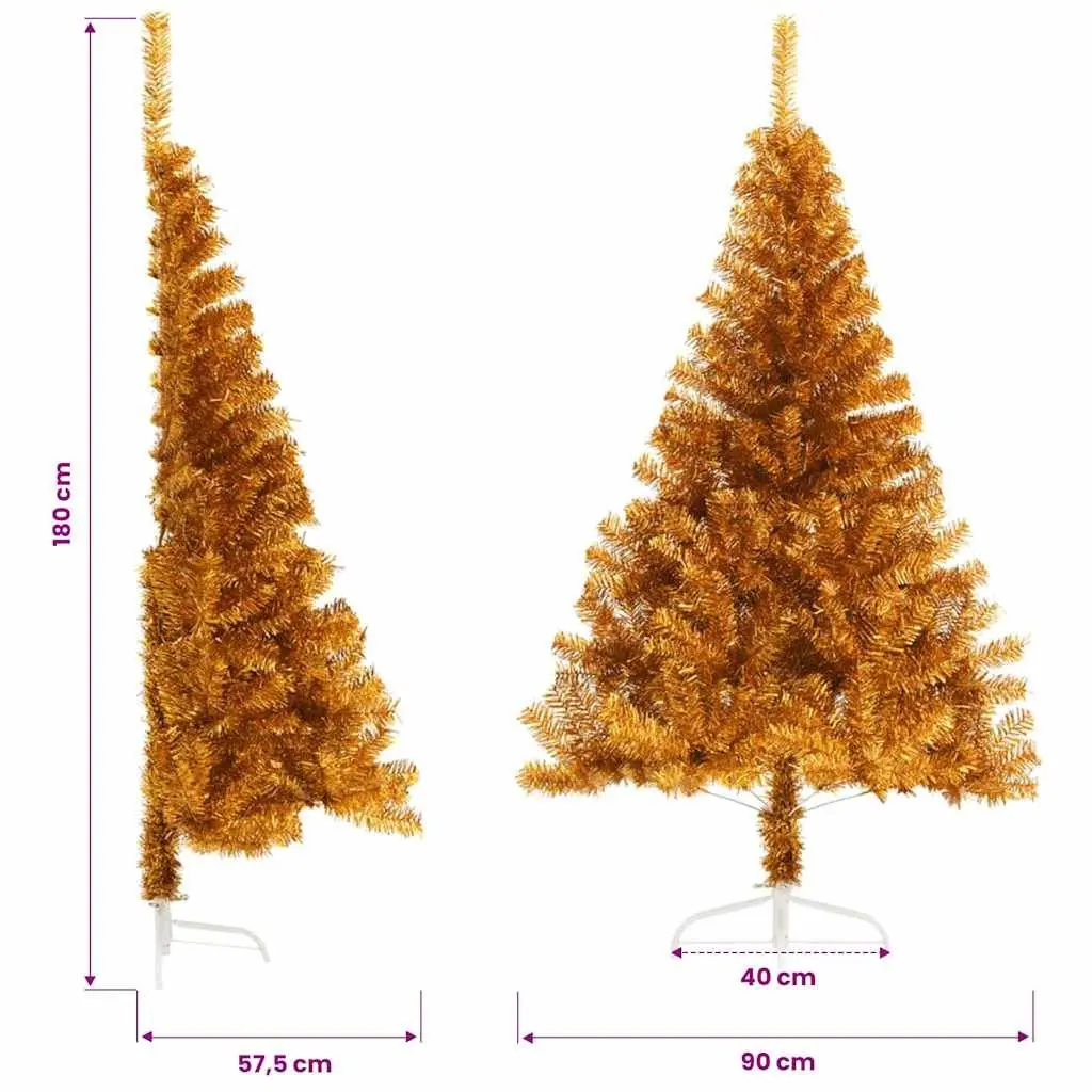 180cm Gold Half Christmas Tree