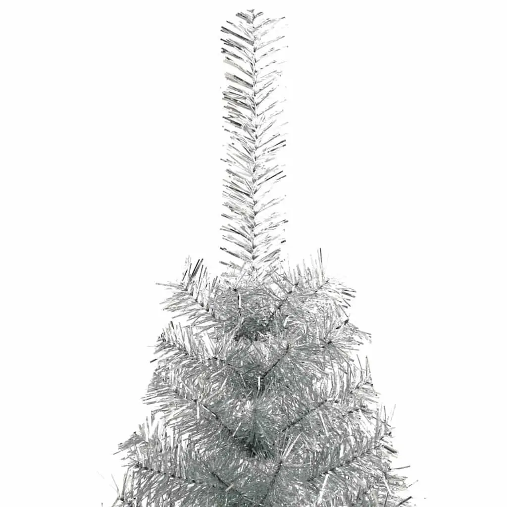 Silver 180cm Half Christmas Tree with Stand