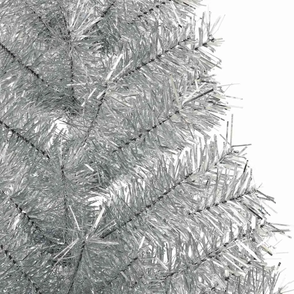 Silver 180cm Half Christmas Tree with Stand