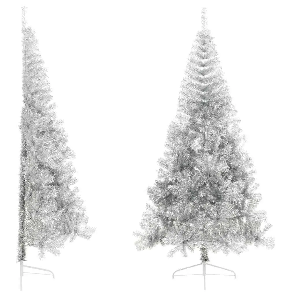 Half Christmas Tree Home Decor 240cm Silver