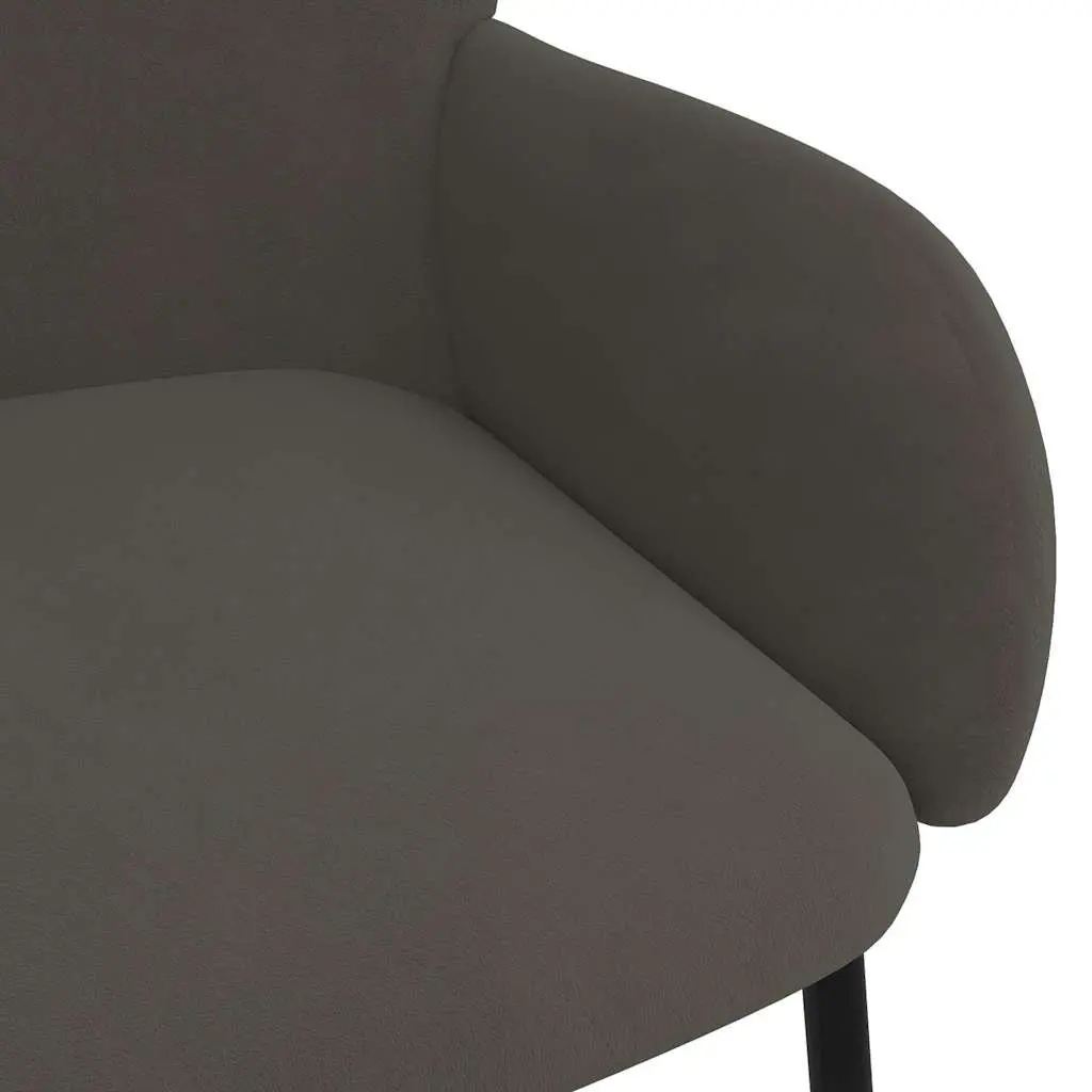 Dining Chairs Set of 2 Grey Velvet Kitchen Room Seating