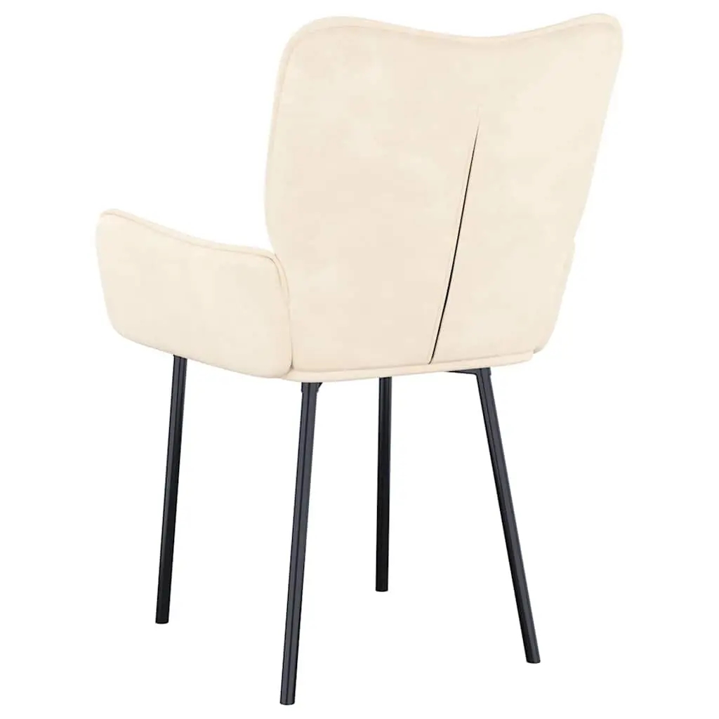Dining Chairs Kitchen Living Room Cream Velvet 2 Piece