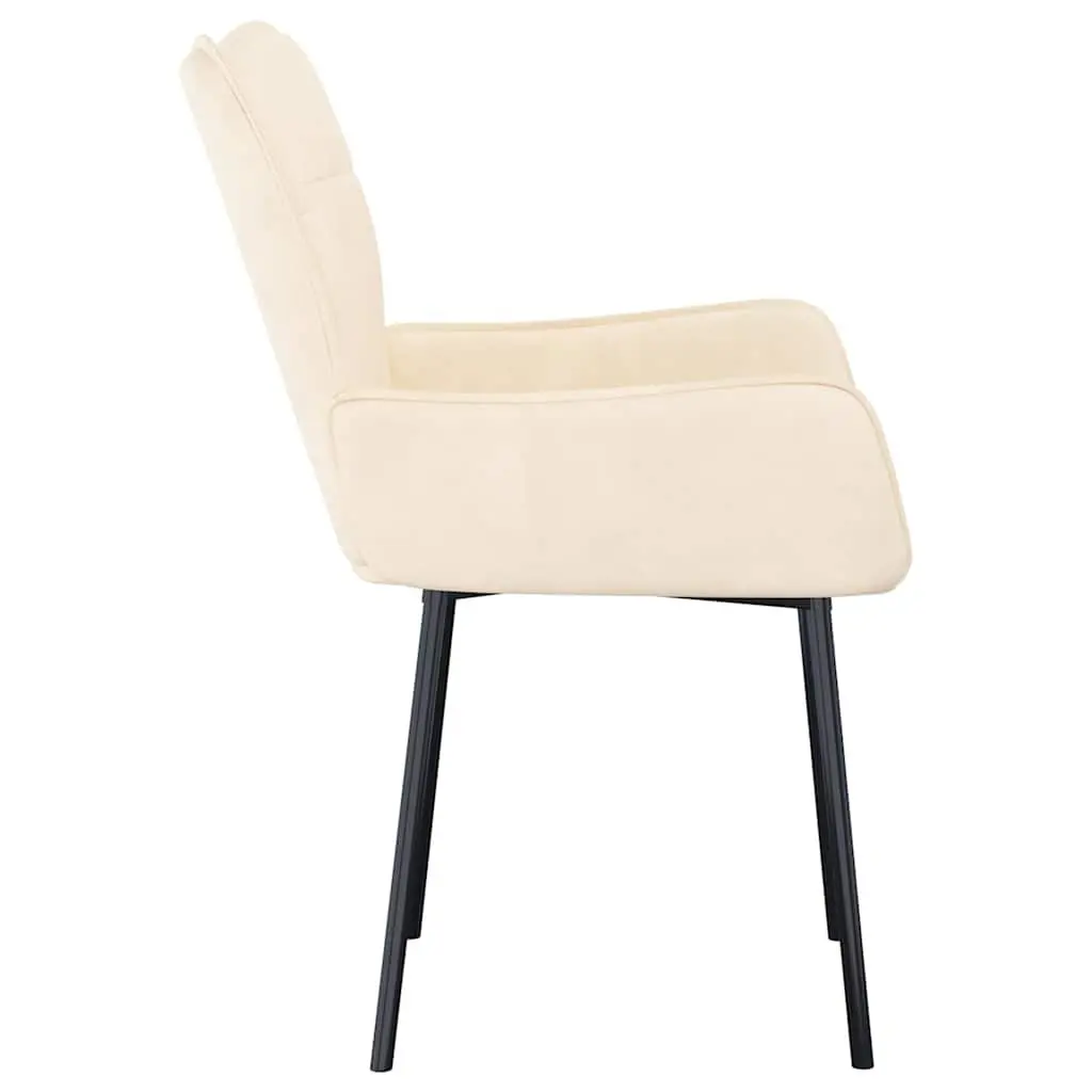 Dining Chairs Kitchen Living Room Cream Velvet 2 Piece