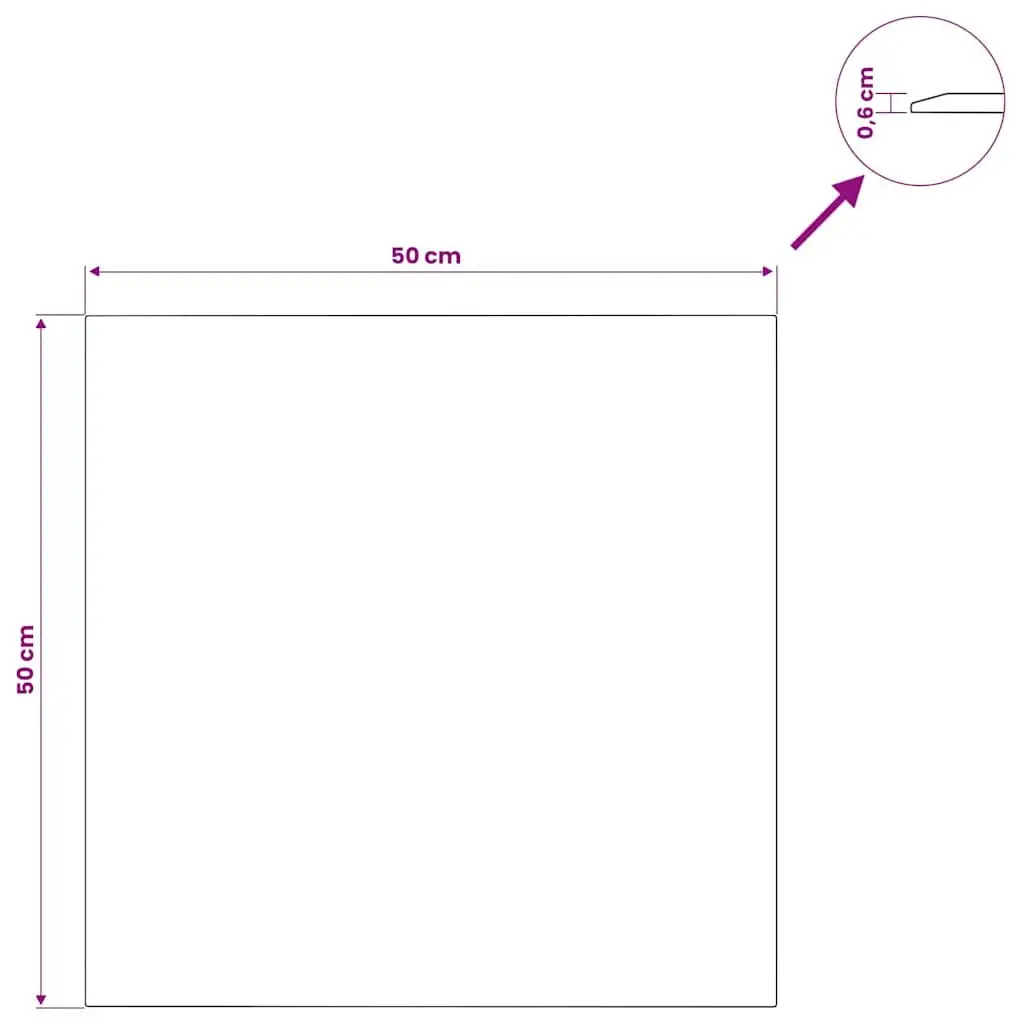 Tempered Glass Table Top 50x50 cm