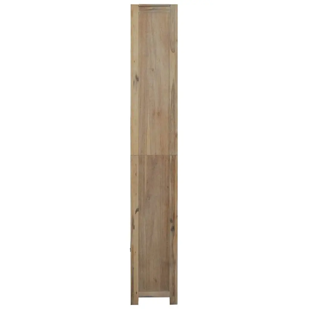 7-Tier Wooden Bookcase for Home 80x30x200cm Storage Organiser Acacia Brown
