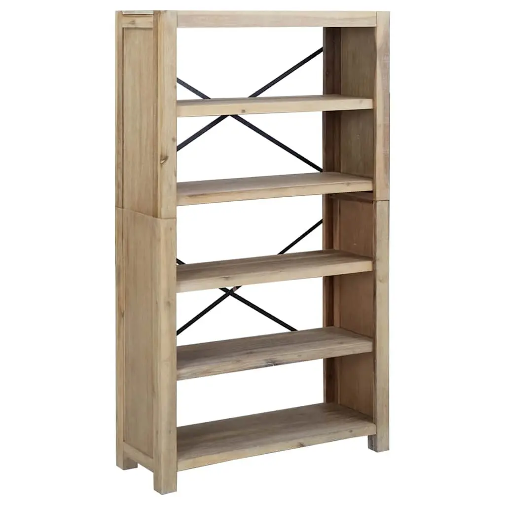 5-Tier Wooden Bookcase for Home 80x30x140cm Brown Shelving Storage Display Organiser