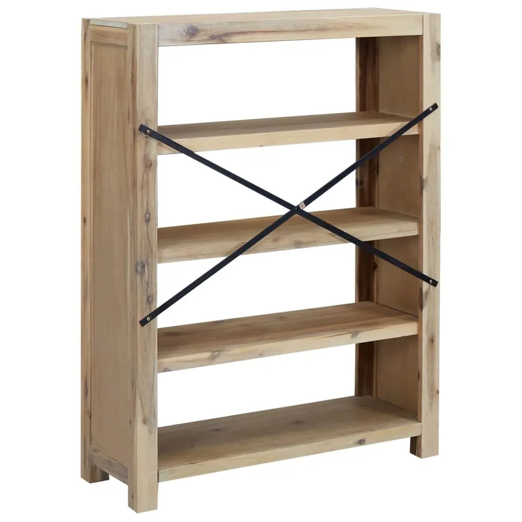 4-Tier Wooden Bookcase 80x30x110 cm Solid Acacia Standing Shelf Storage Display