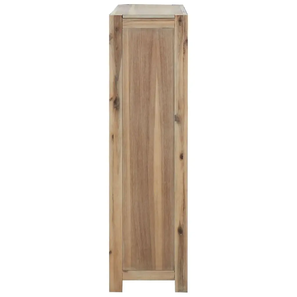 4-Tier Wooden Bookcase 80x30x110 cm Solid Acacia Standing Shelf Storage Display