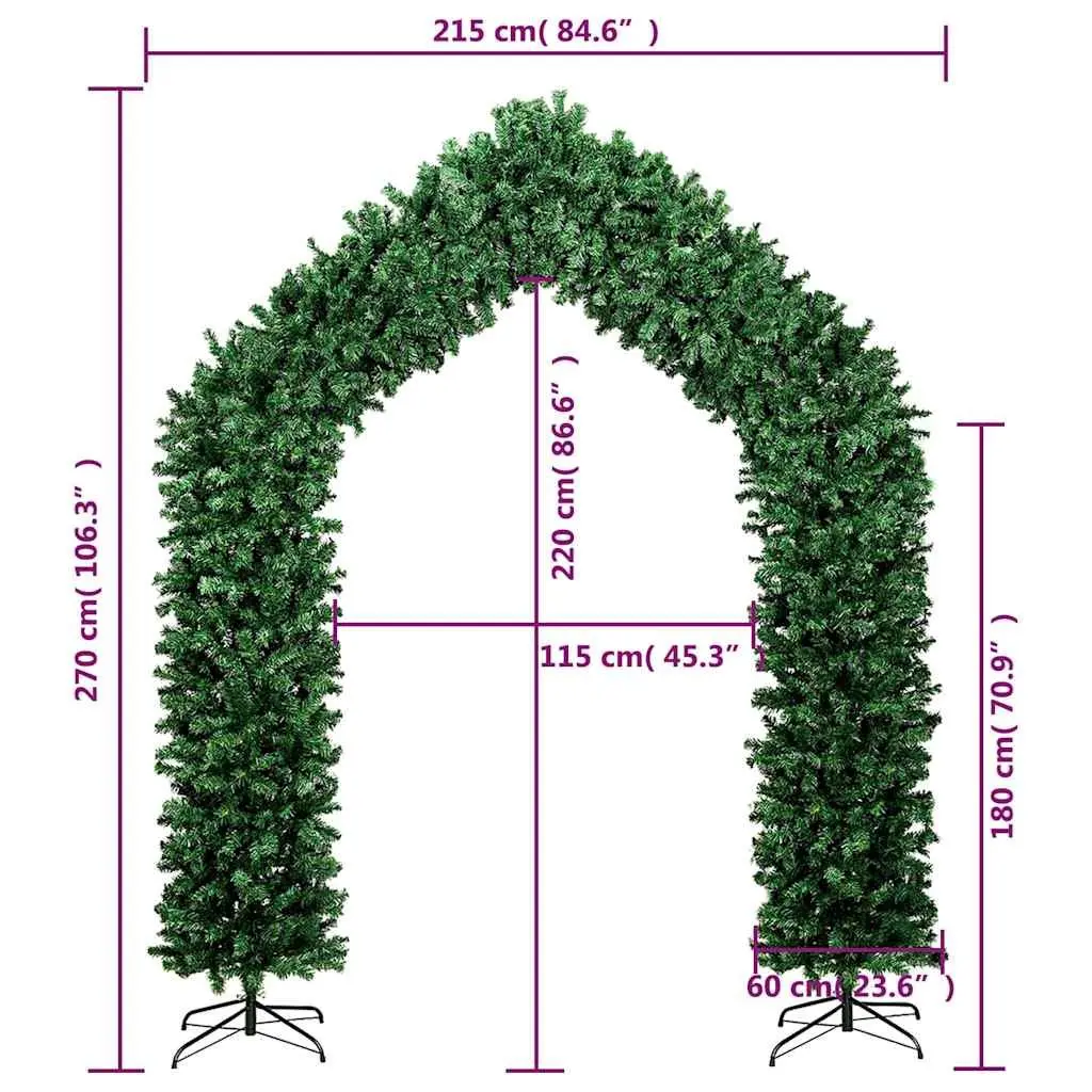 Christmas Tree Arch Indoor Outdoor Use 270 cm Green