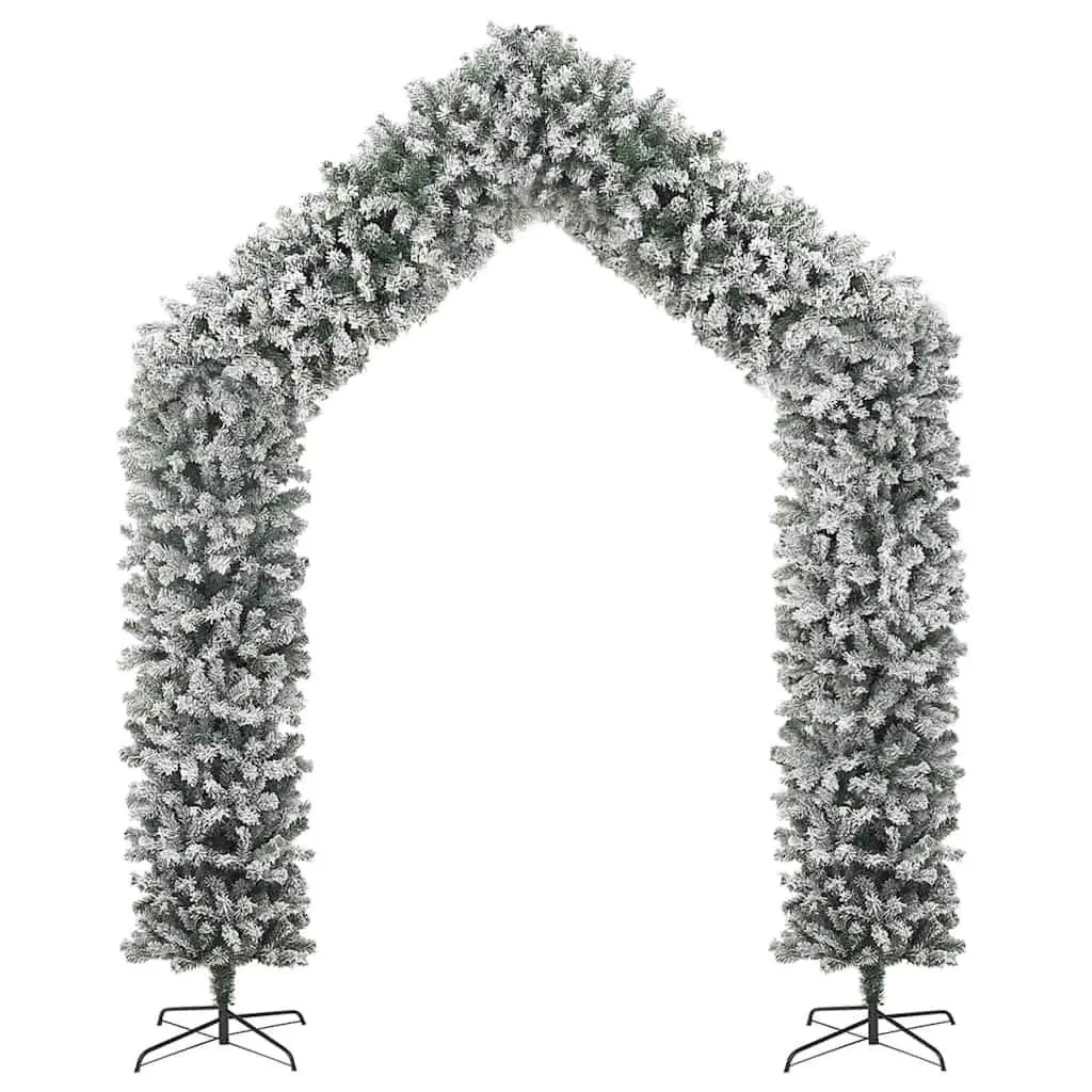 Christmas Tree Arch Seasonal Decoration 270cm Flocked Snow White