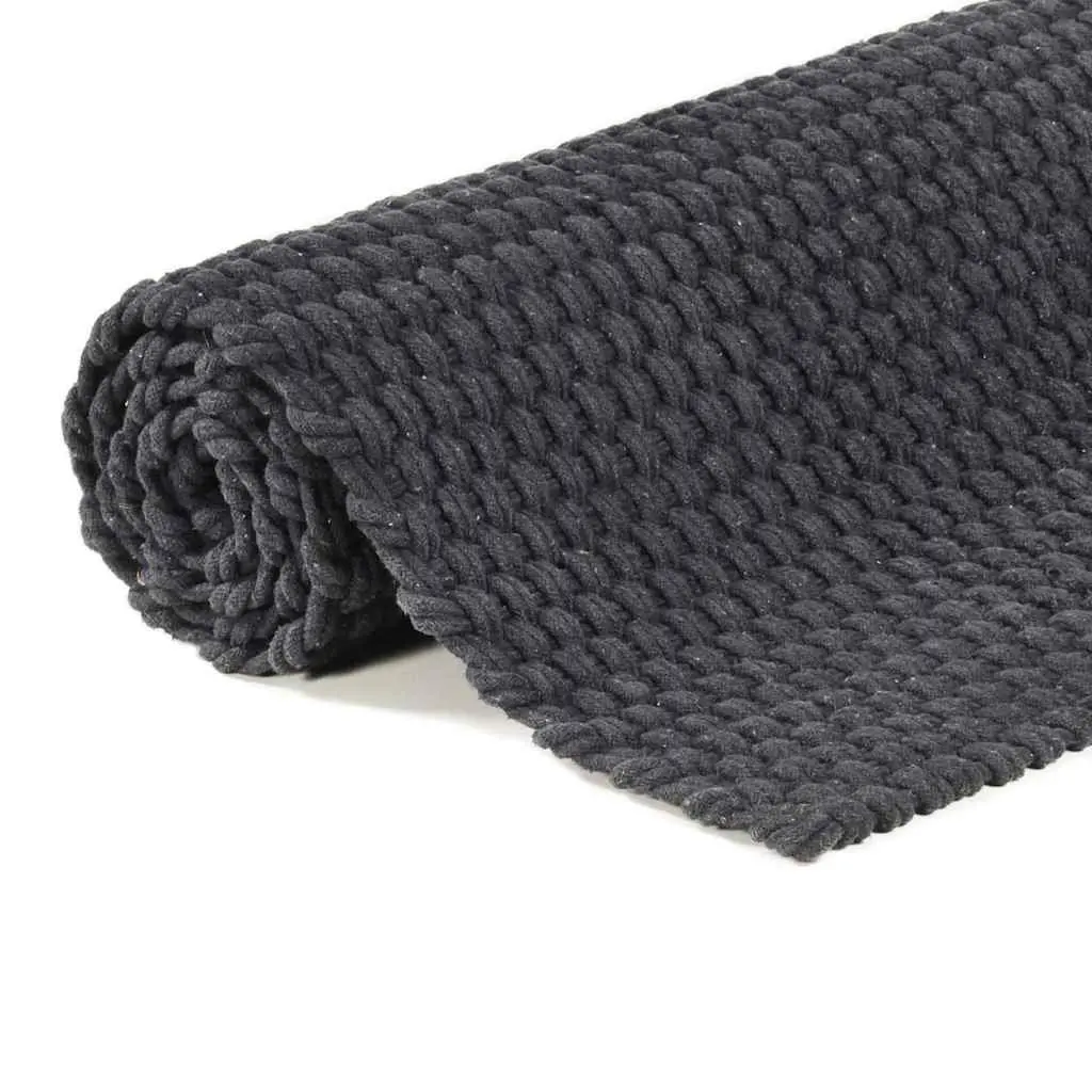 Cotton Rope Rug 80x160 cm Anthracite