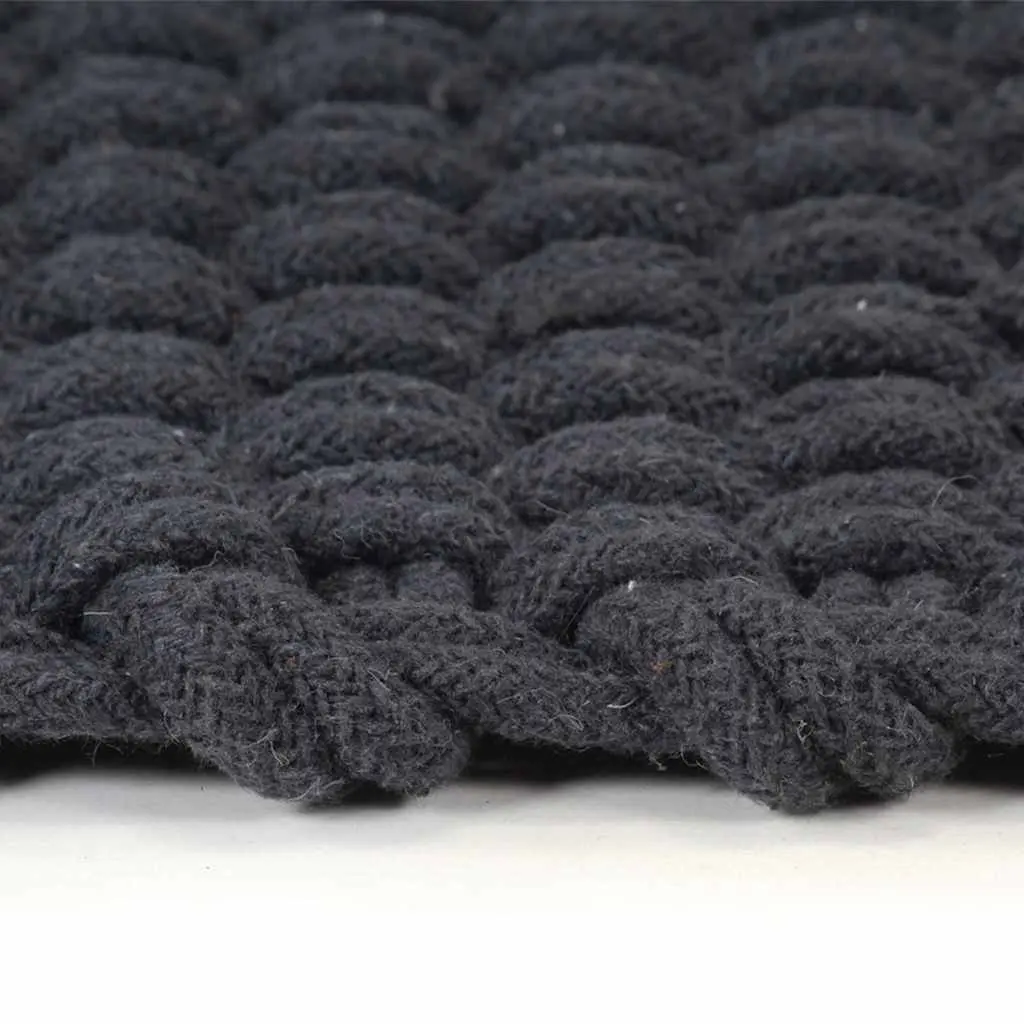Cotton Rope Rug 80x160 cm Anthracite