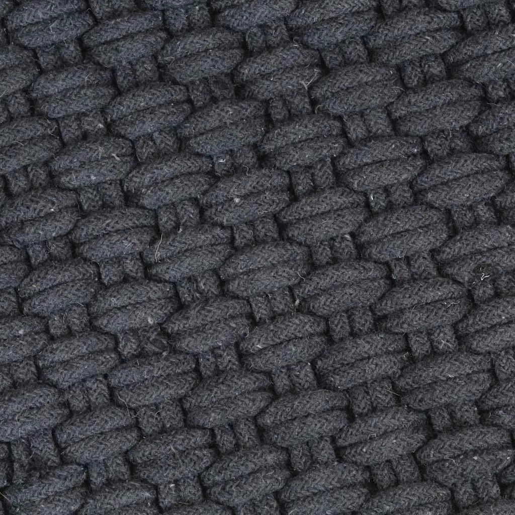 Cotton Rope Rug Rectangular Anthracite 180x250 cm Soft Woven Floor Mat Living