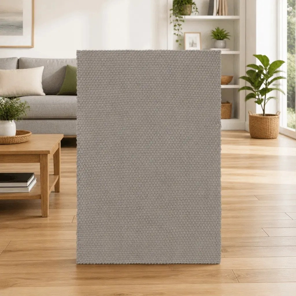 Cotton Rope Rug Living Room Bedroom Grey 180x250 cm