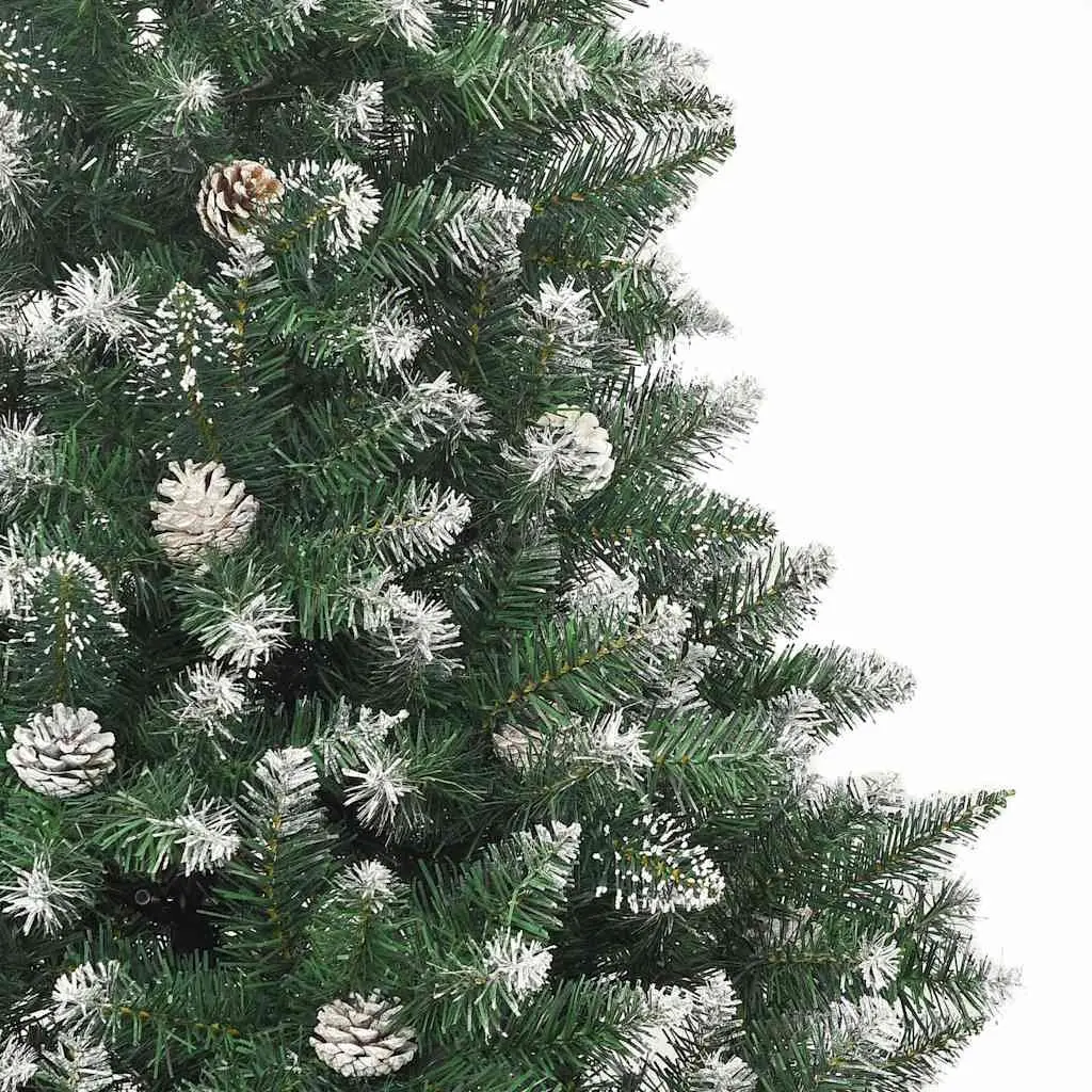 Artificial Christmas Tree 120cm Green for Home Decoration with Hinged Branches and Snow Flocked Tips