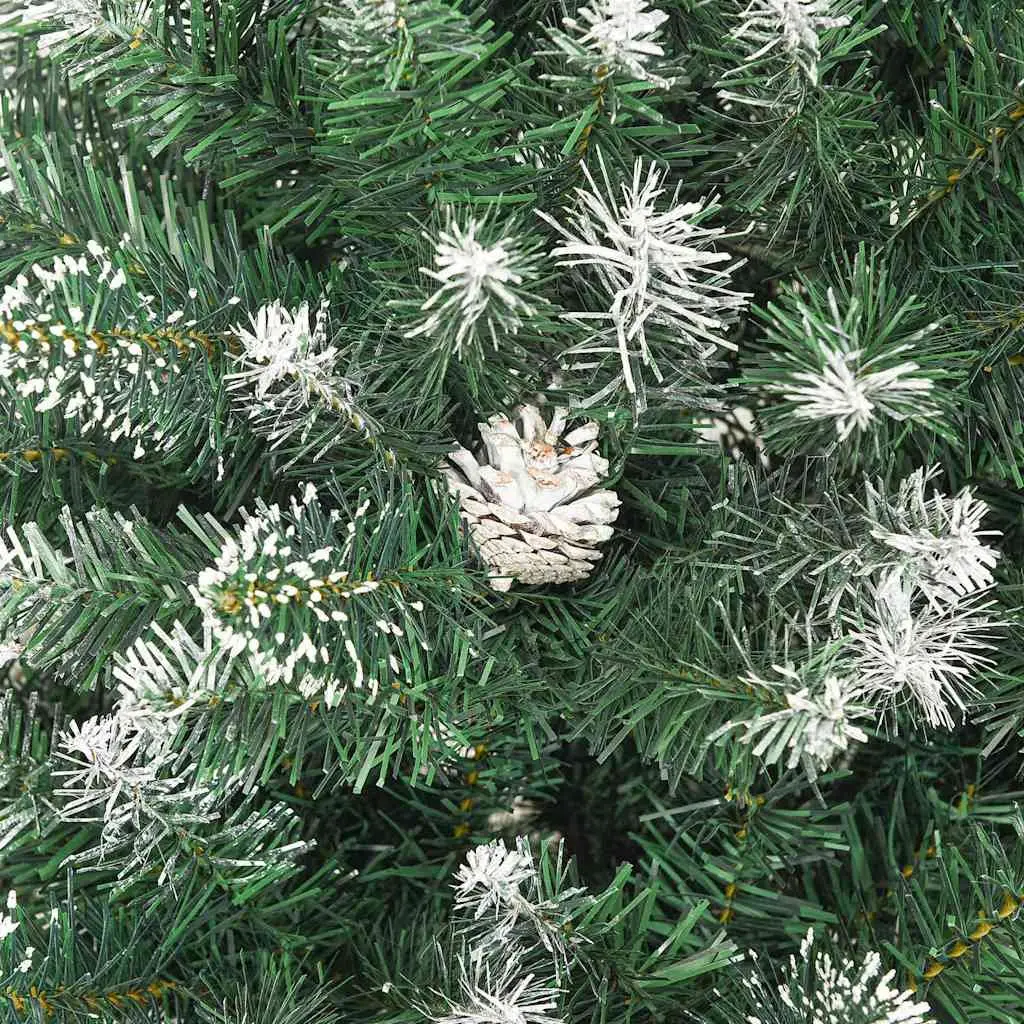 Artificial Christmas Tree 120cm Green for Home Decoration with Hinged Branches and Snow Flocked Tips